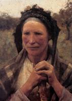 Sir George Clausen - Head of a Peasant Woman